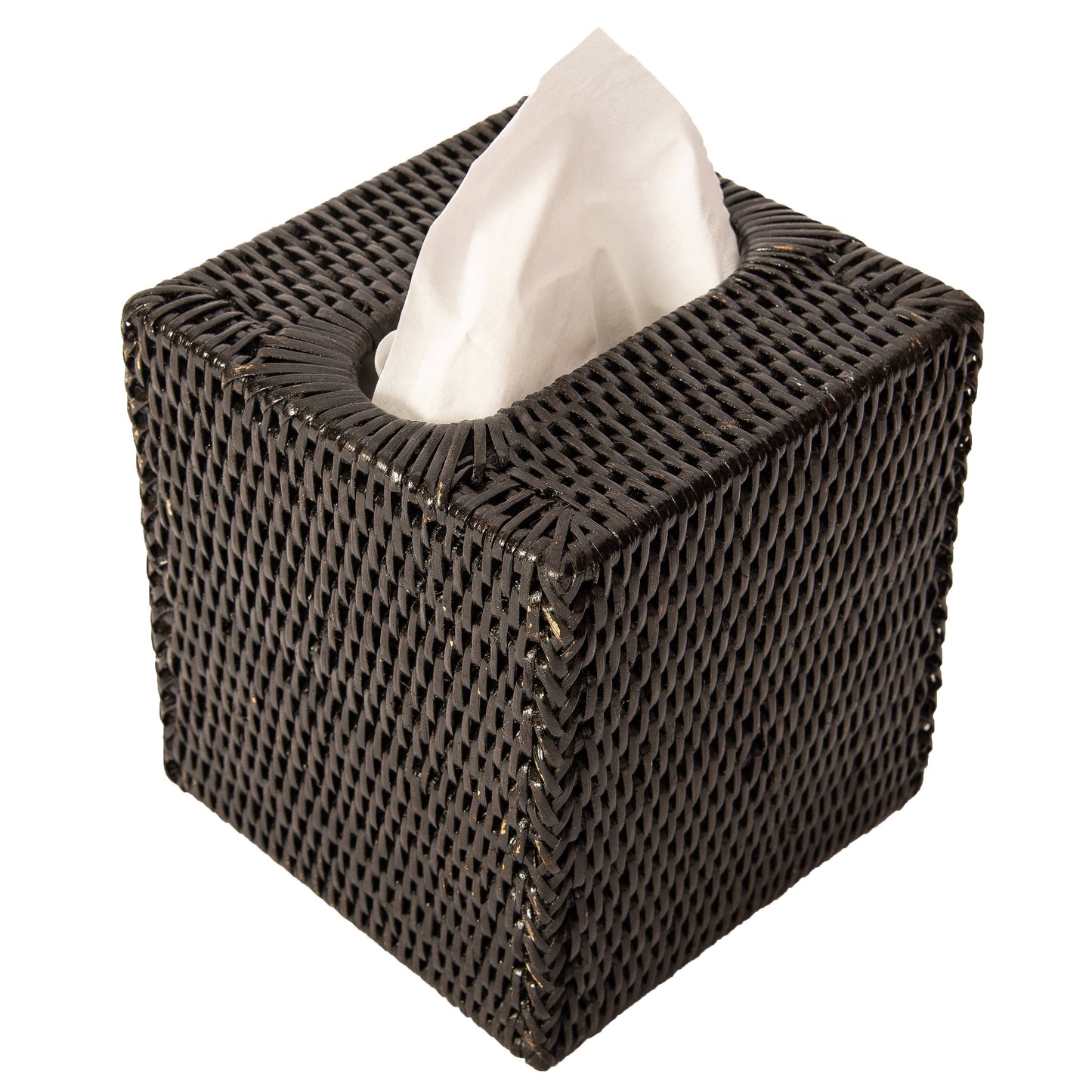 Rattan Column Tissue Box Cover – Bathroom Accessory