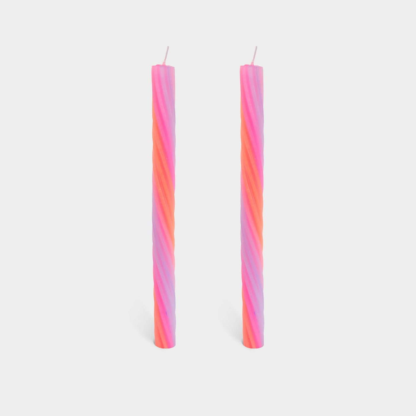 Rope Candles - Orange (2 Pack) - 11" Vibrant Taper Candles
