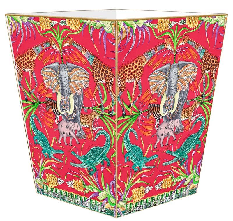 Pink Jungle Wastepaper Basket