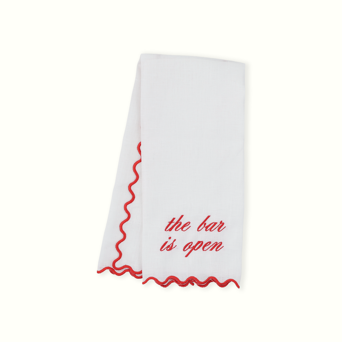 The Bar is Open Linen Bar Towel