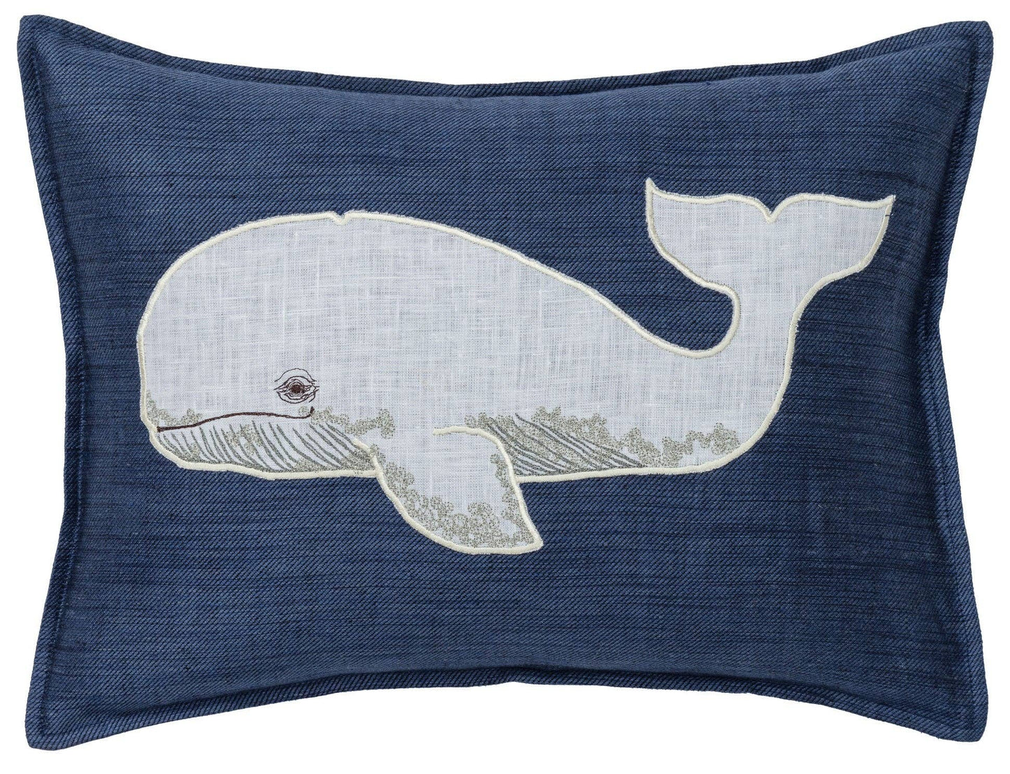 Whale Appliqué Pillow
