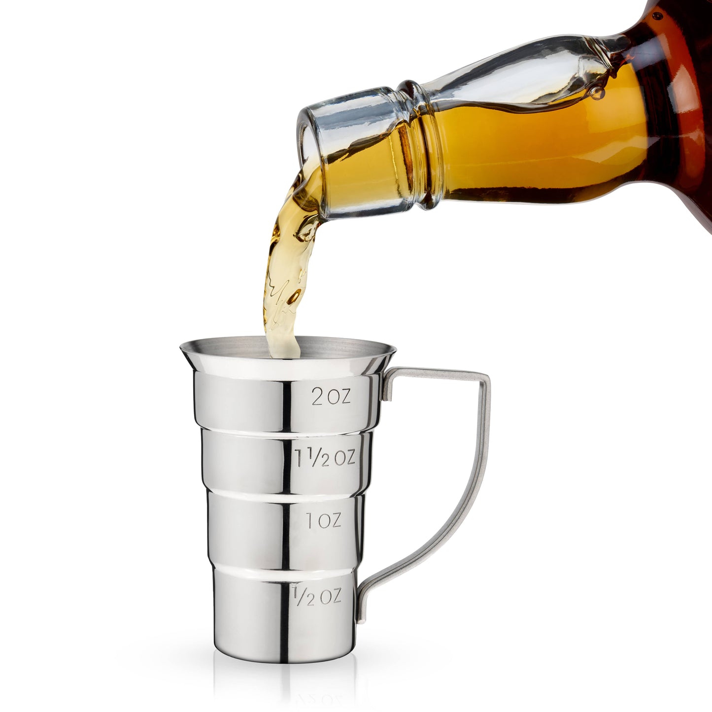 Stainless Steel Stepped Jigger with Handle