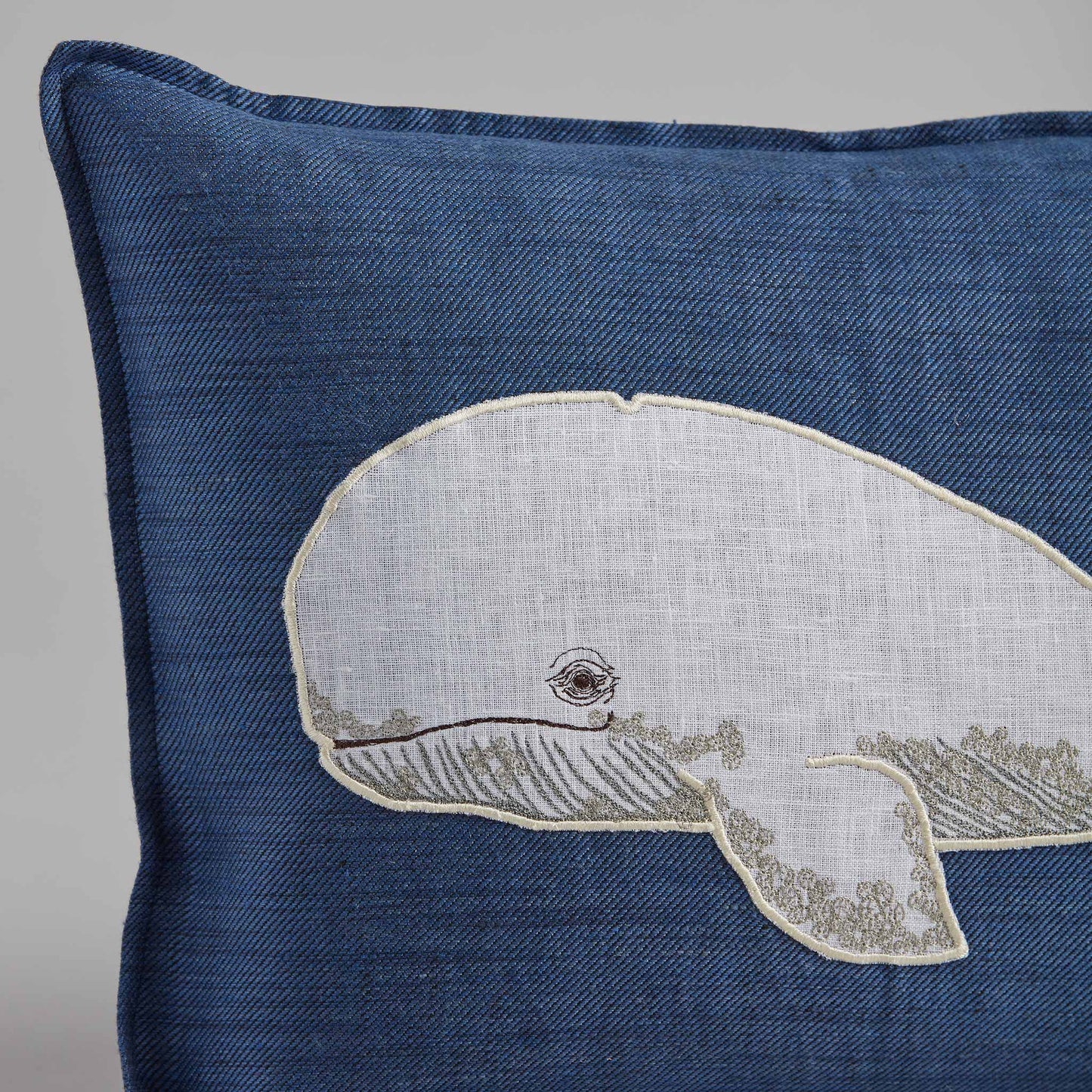 Whale Appliqué Pillow