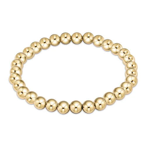 6mm Classic Gold Bead Bracelet