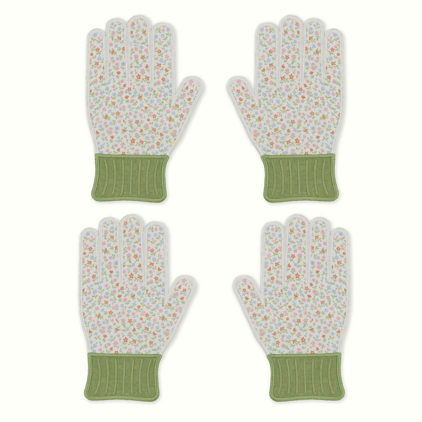 Garden Glove Linen Cocktail Napkins - Set of 4