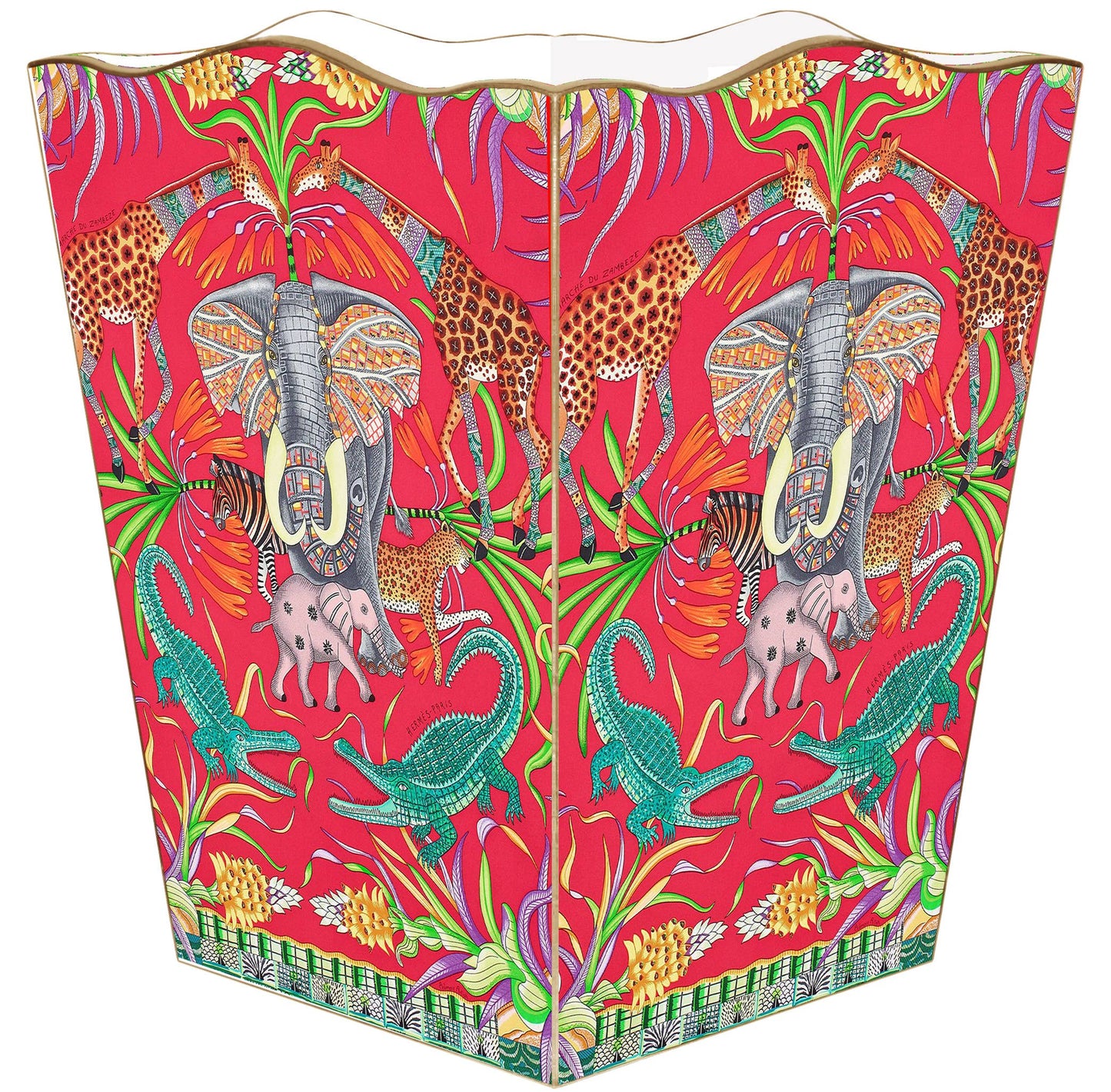 Pink Jungle Wastepaper Basket