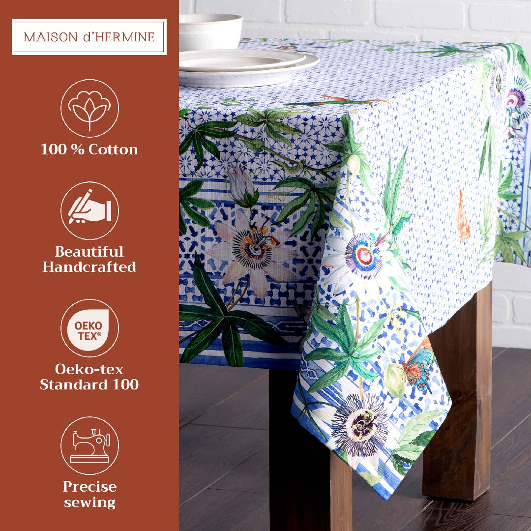 Cotton Tablecloth - Passiflora
