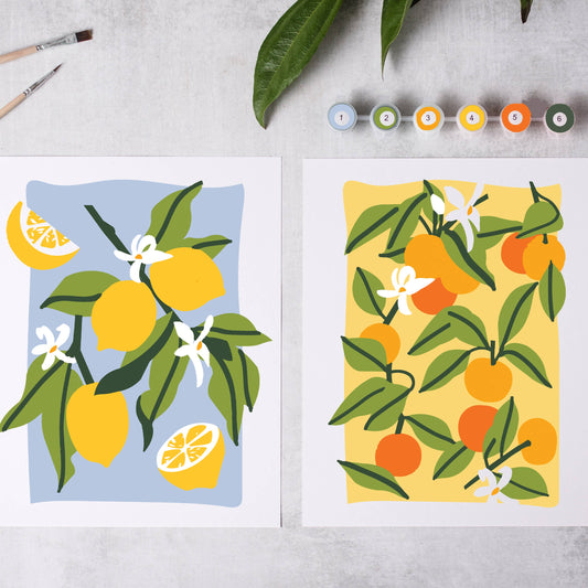 Sunny Citrus Paint-By-Numbers kit