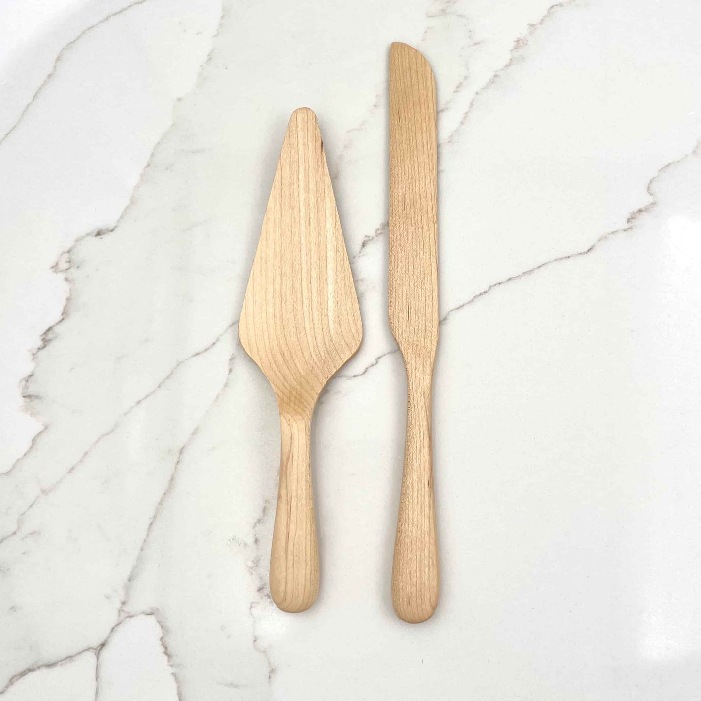 Maple Cake Server Set