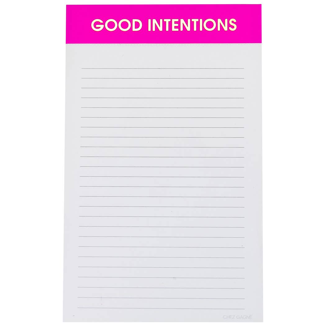 Good Intentions Notepad Lined Notepad