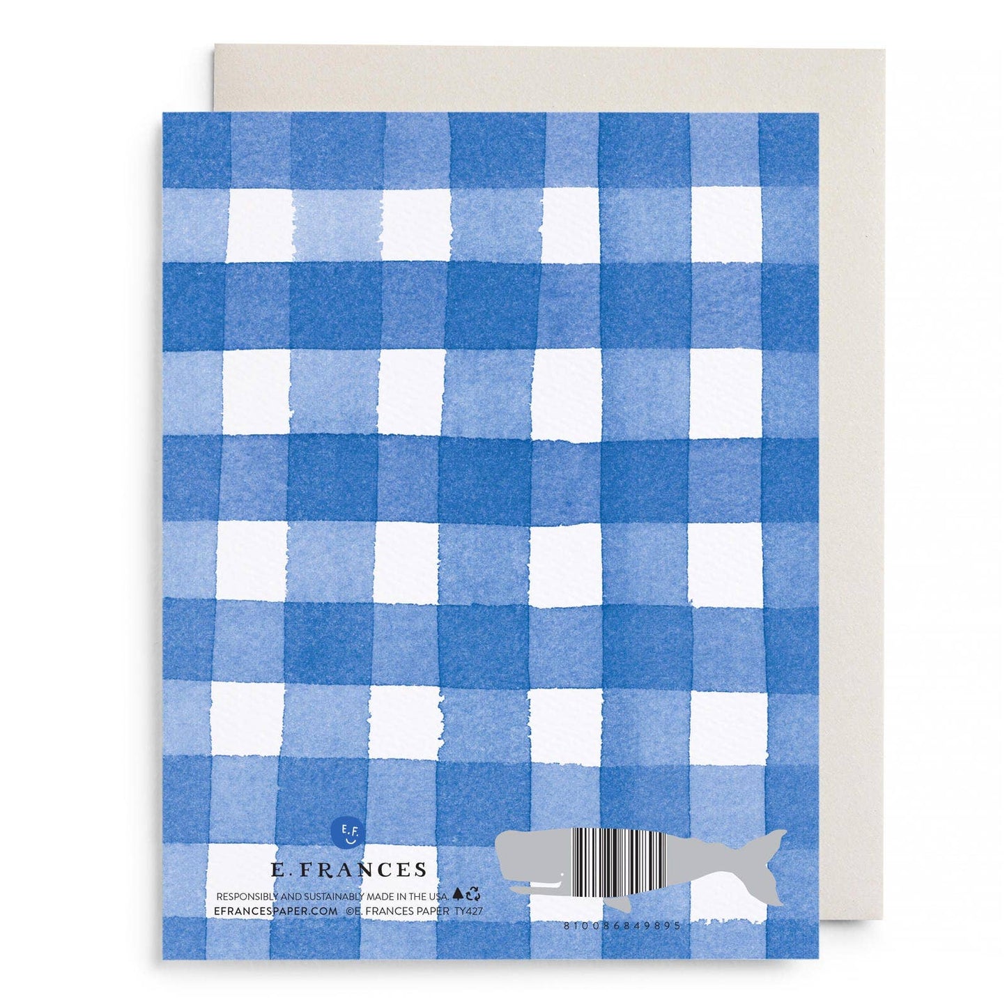Blue Gingham Thank You Boxed Card Set