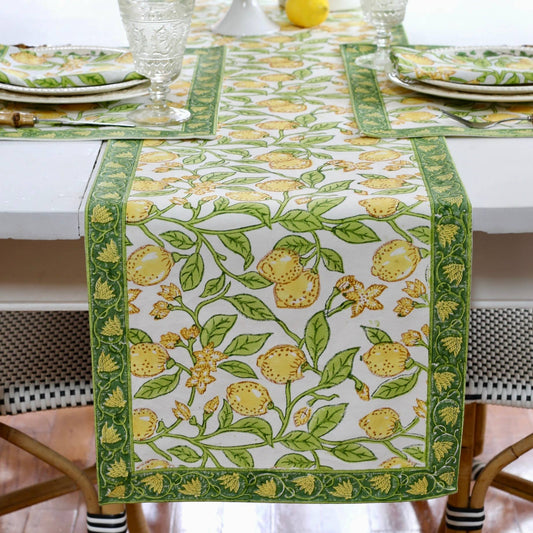 Lemon Table Runner, 14″x92"