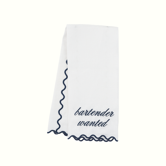 Bartender Wanted Linen Bar Towel