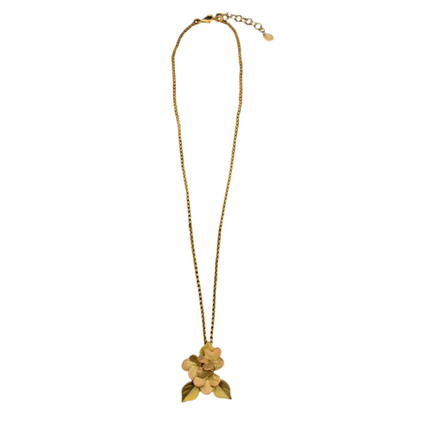 Hydrangea Leaf Pendant - 18" Necklace