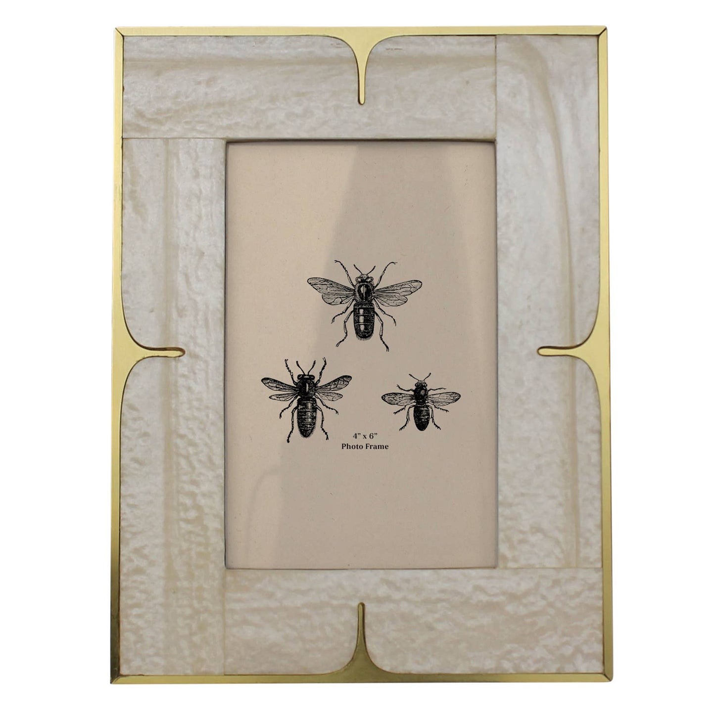 Picture Frame, MOP Resin & Brass – 4x6