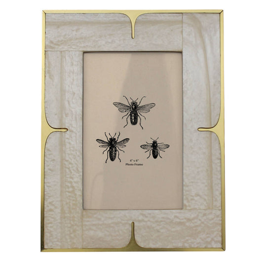 Picture Frame, MOP Resin & Brass – 4x6