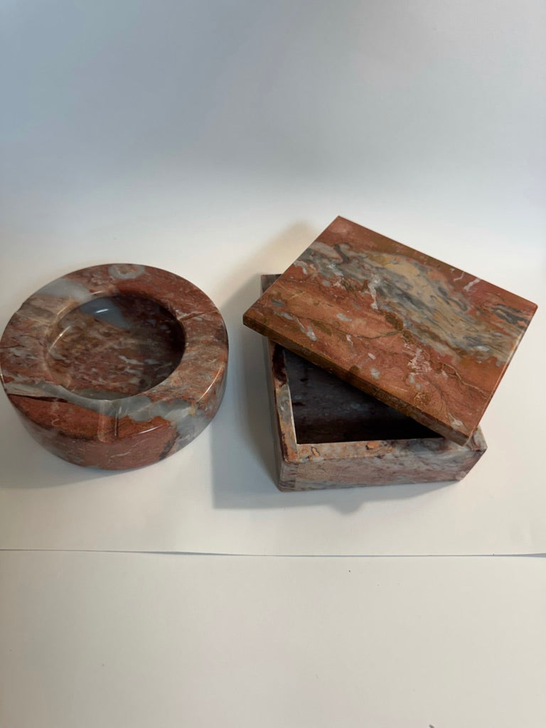 Italian Pink Marble Ashtray