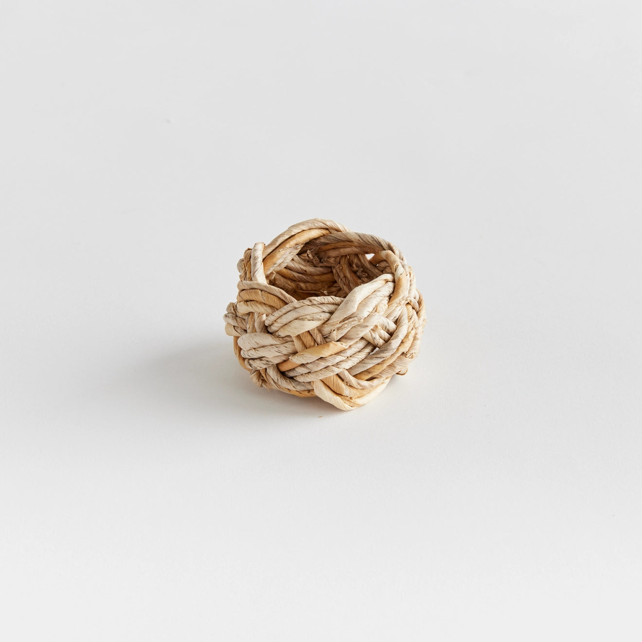 Abaca French Braided Napkin Ring, Set of 4