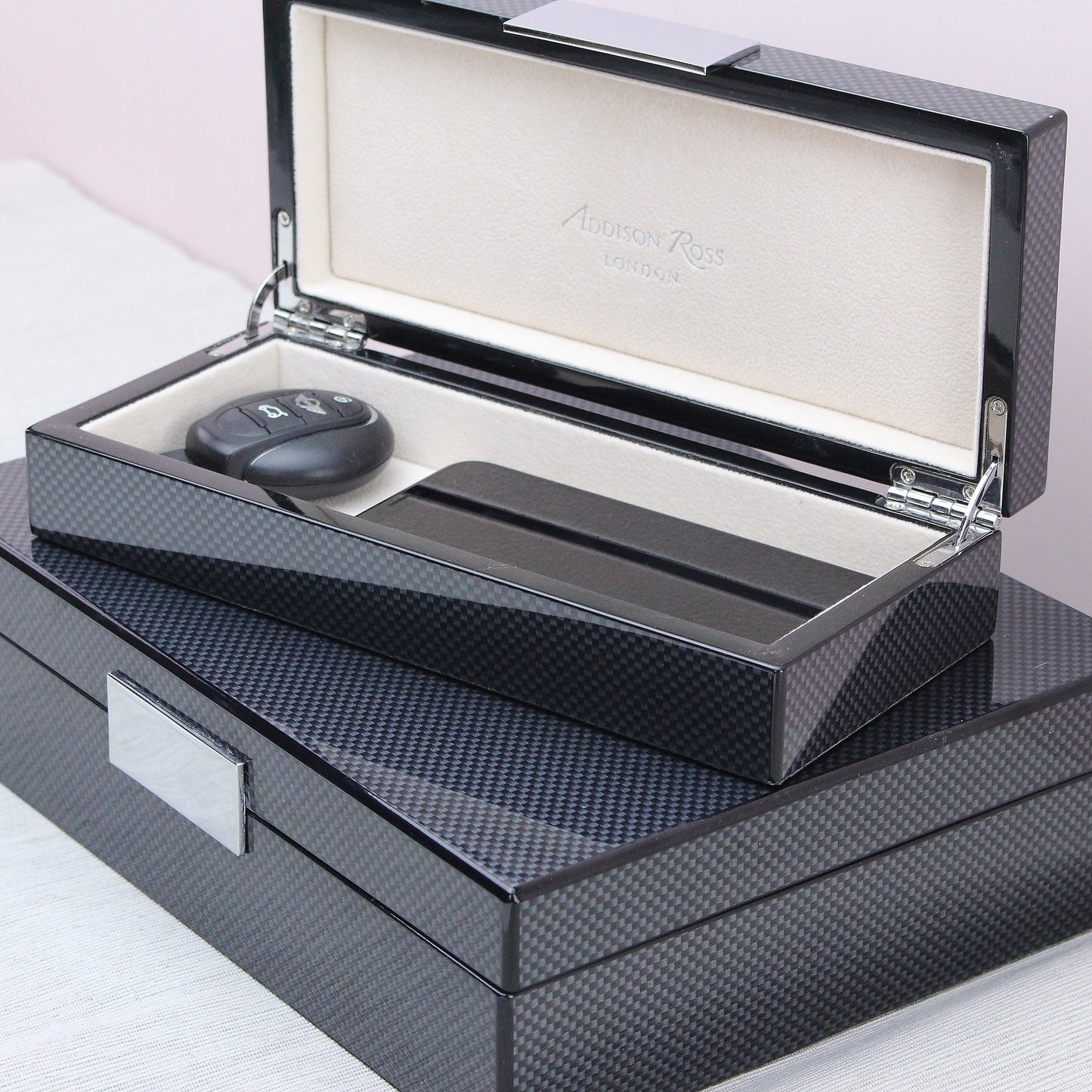Small Lacquer Box in Carbon Fiber