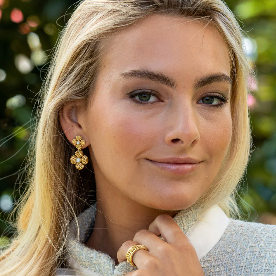 Berry Clover Convertible Duo Earrings, Mother of Pearl