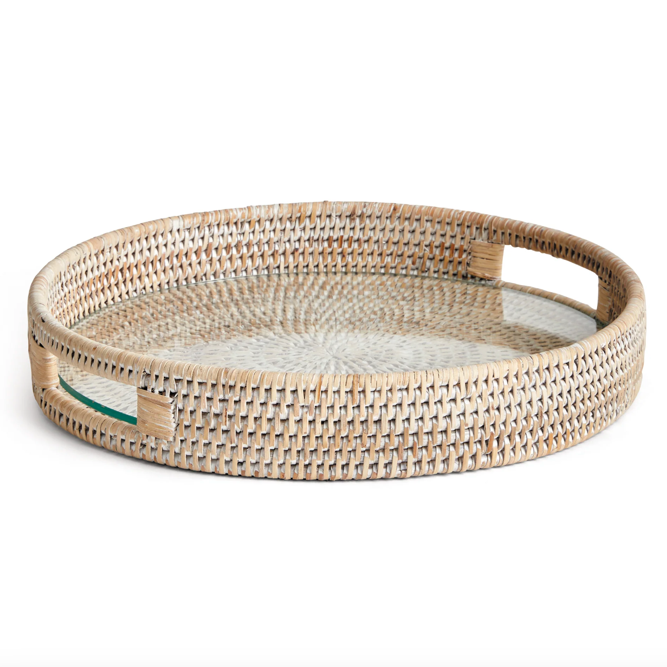 Burma Rattan Round Serving Tray