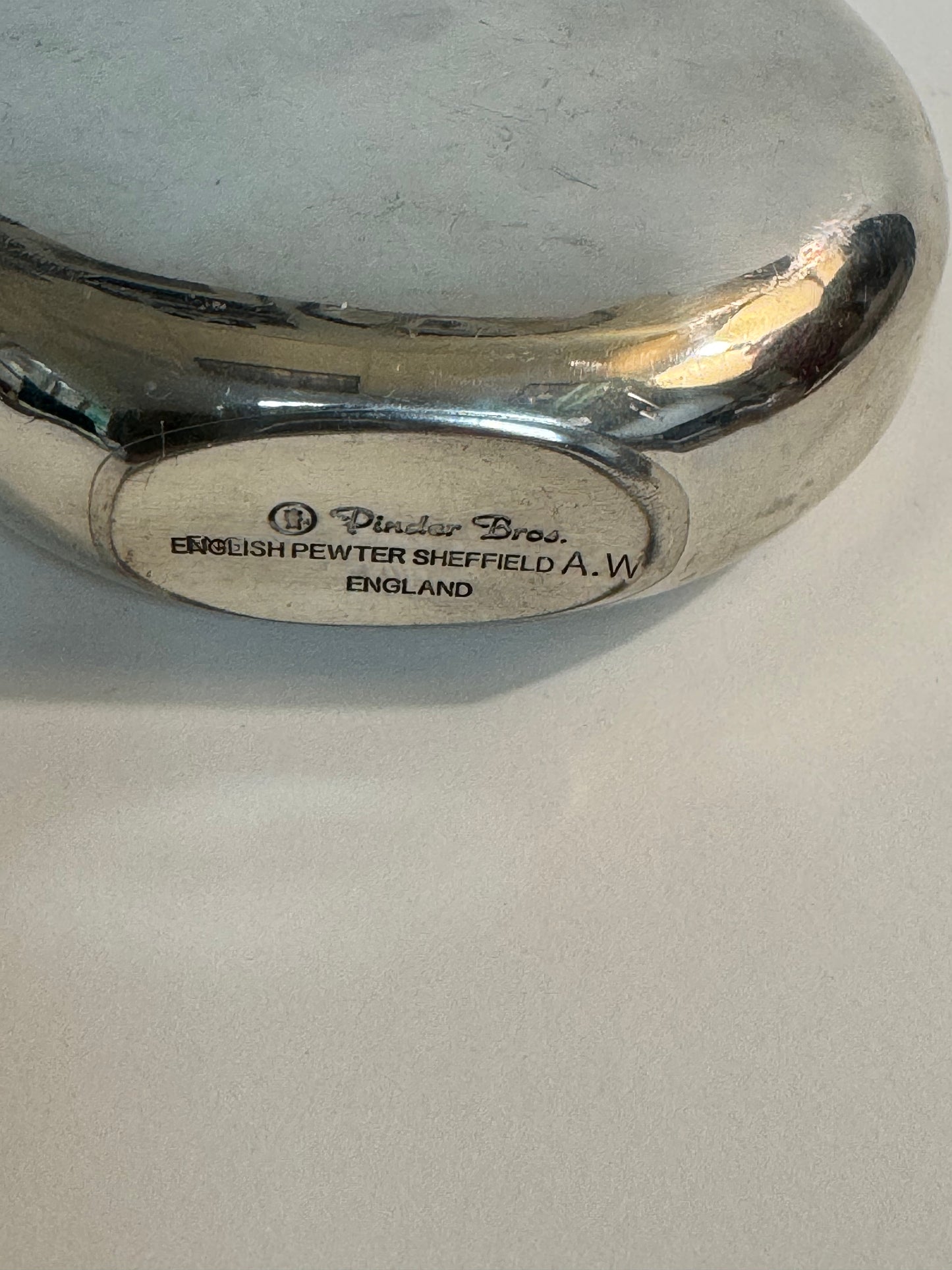 Pewter English Hip Flask