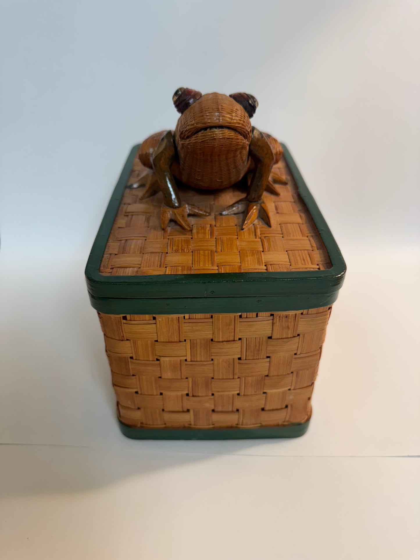 Vintage Wicker Frog Box