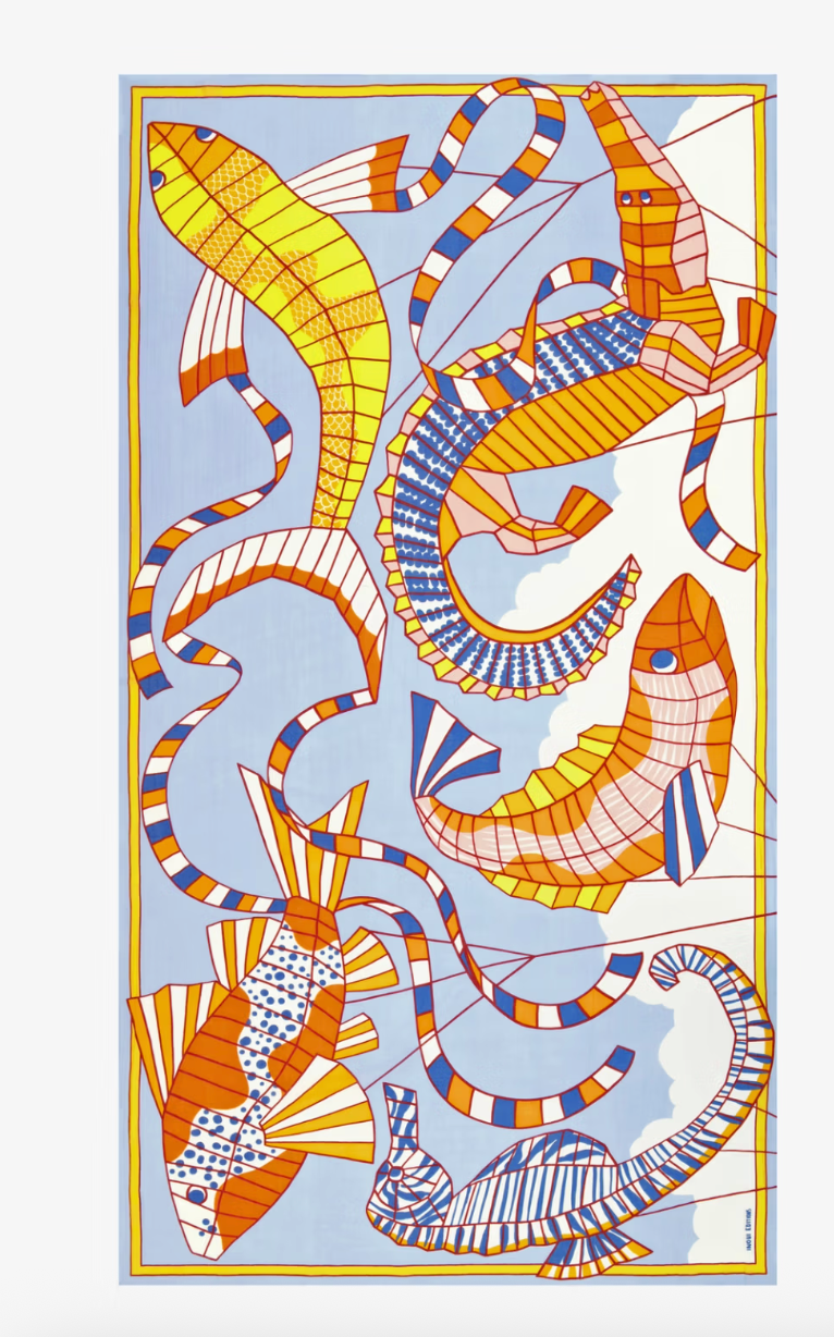 Cerfs Volants Scarf in Orange