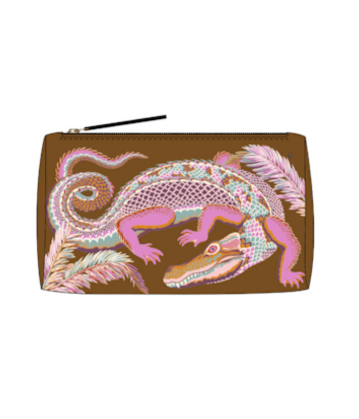 Croco Case Small in Caramel