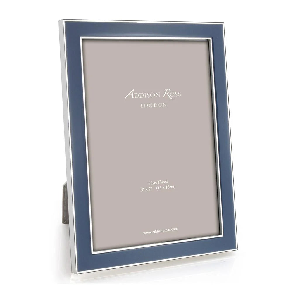 Enamel Photo Frame, Silver Trim 8x10