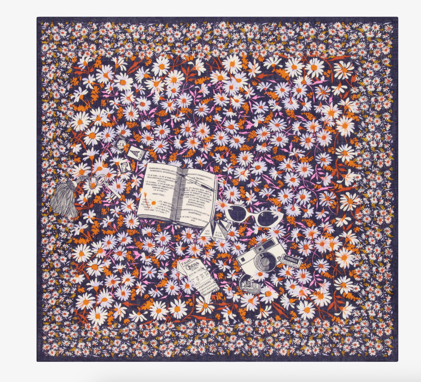 Faust Square Scarf in Purple