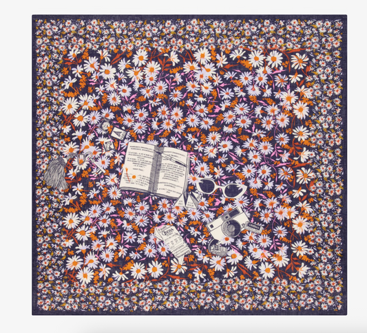 Faust Square Scarf in Purple