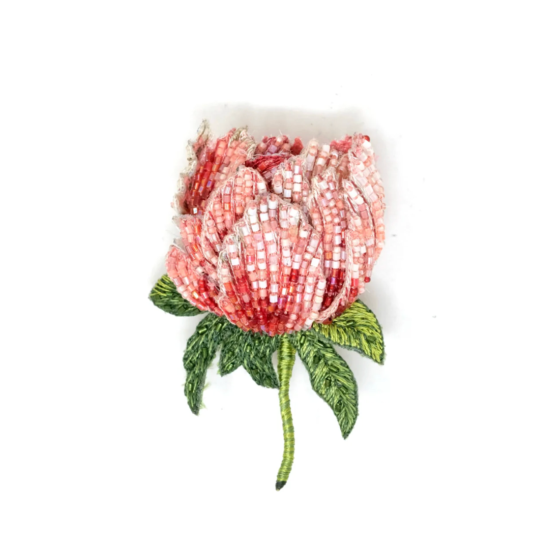 Garden Peony Brooch Pin