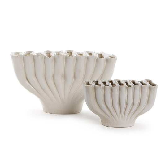 Large White Banyan Ceramic Vase