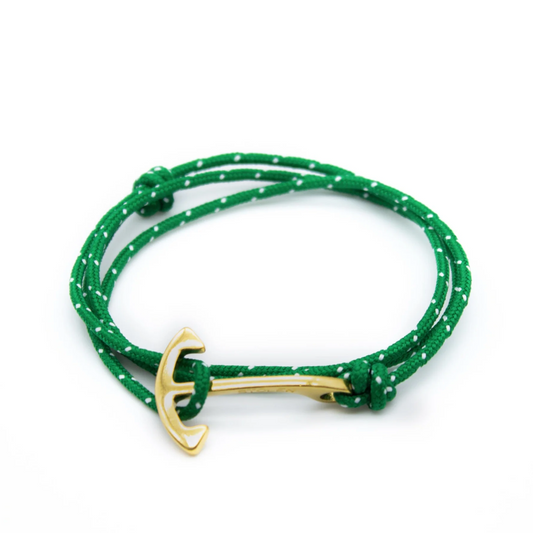 Hollins Green Anchor Rope Bracelet