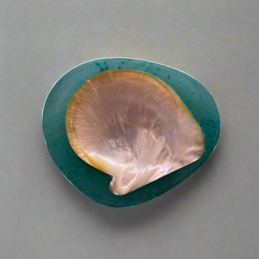 Teal Round Caviar Dish