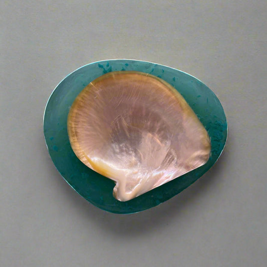 Teal Round Caviar Dish