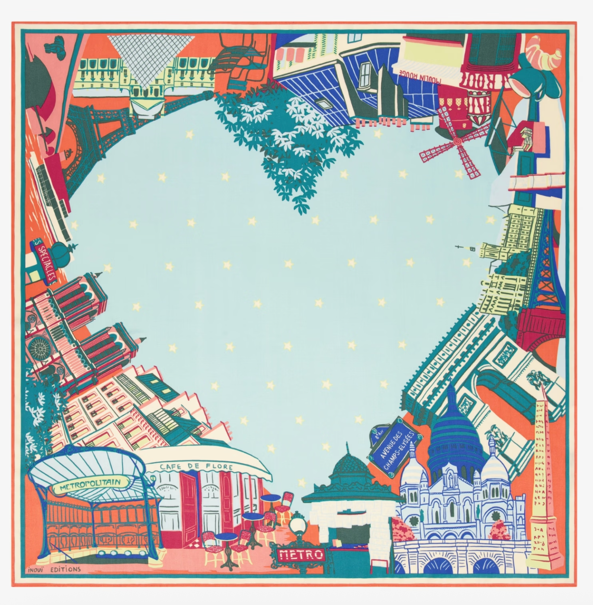 J'Aime Paris Square 70cm Scarf