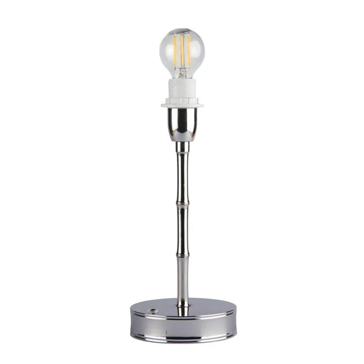 Silver Bamboo Rechargeable Lamp Base
