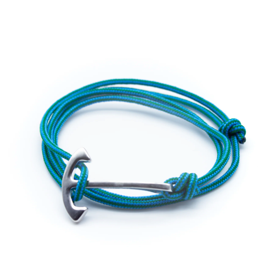Lagoon Stripe Anchor Rope Bracelet