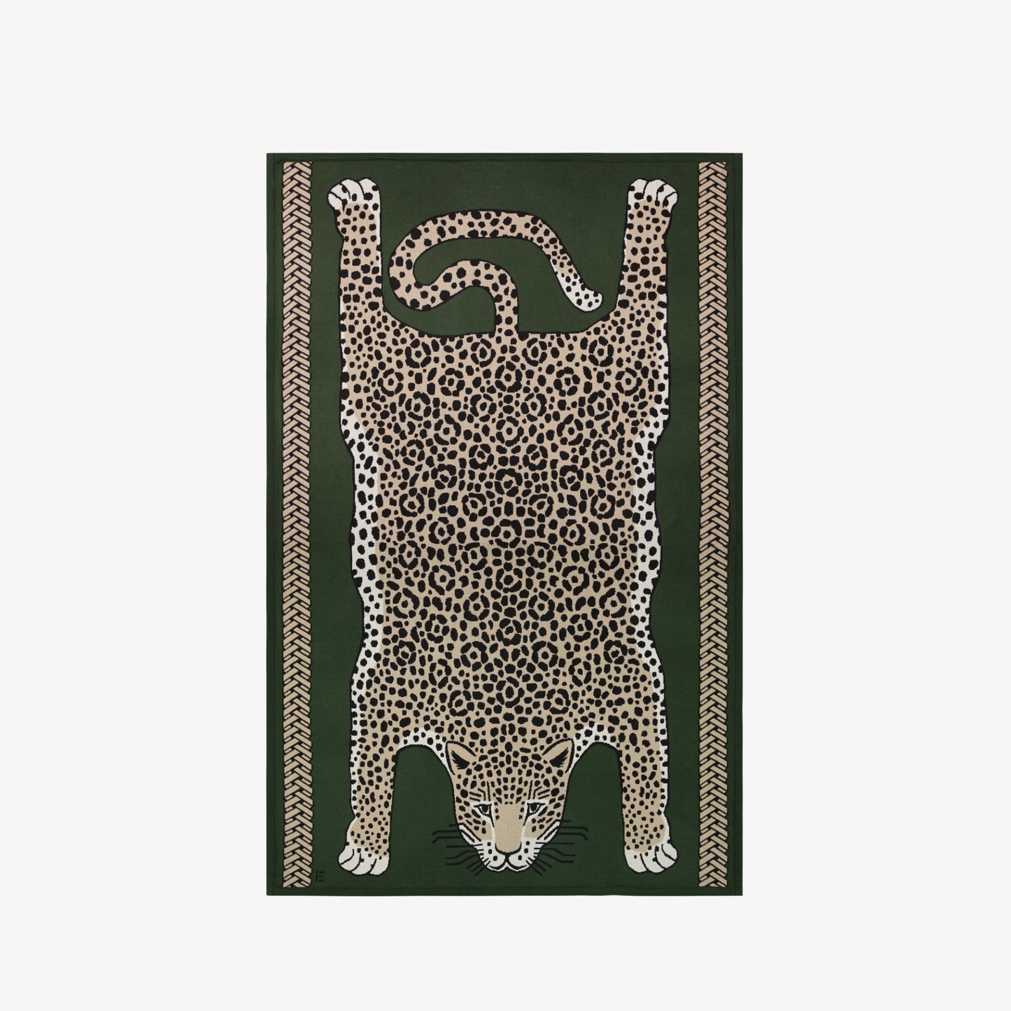 Leopard Throw Blanket in Khaki
