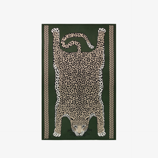Leopard Throw Blanket in Khaki