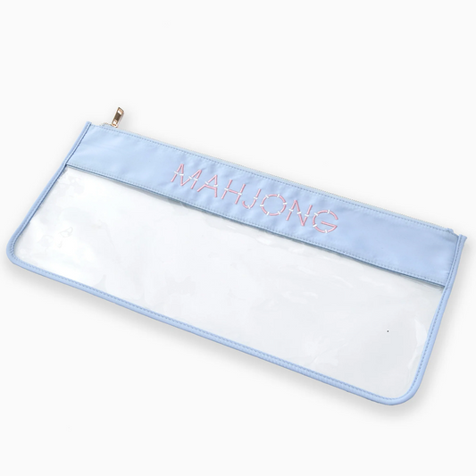 Light Blue Bamboo Mahjong Bag