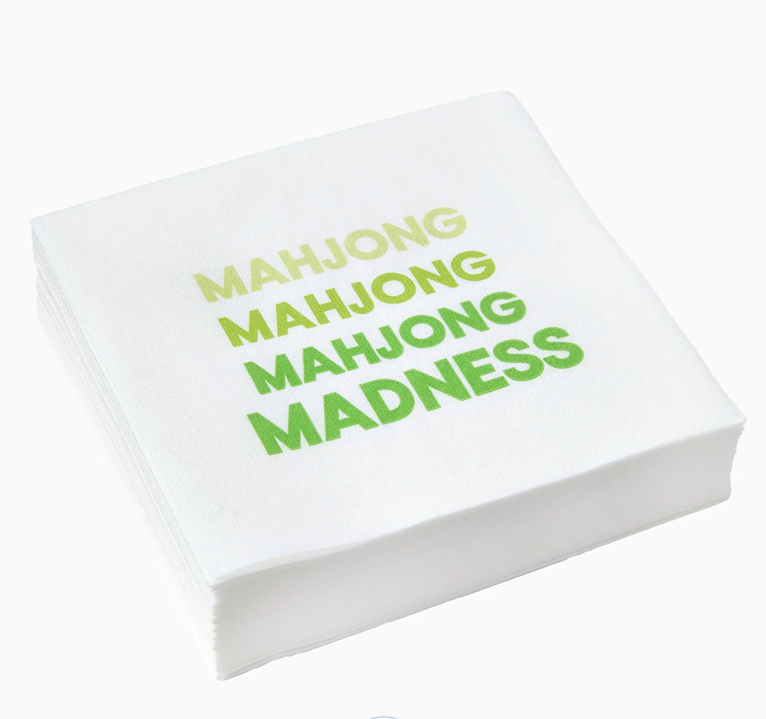 Mahjong Madness Linen Napkin