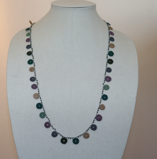 Medium Flower Crochet Necklace