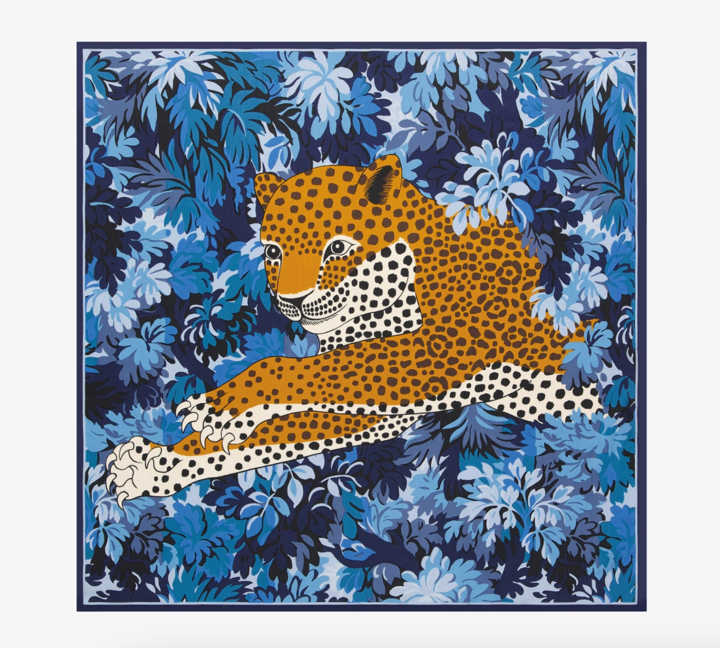Mike Blue Square 65cm Scarf