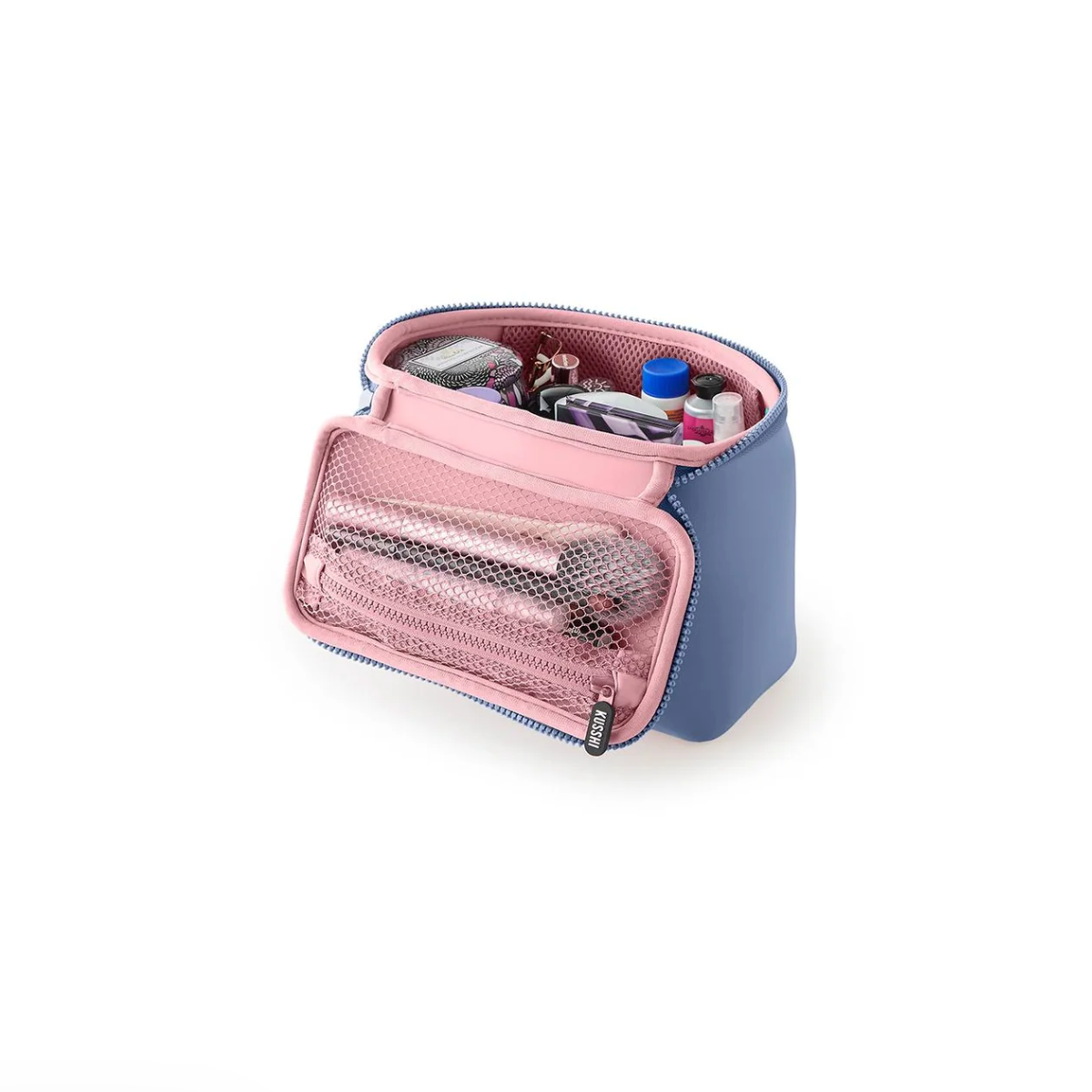 Pearl Blue Train Case (Sand Pink Interior)
