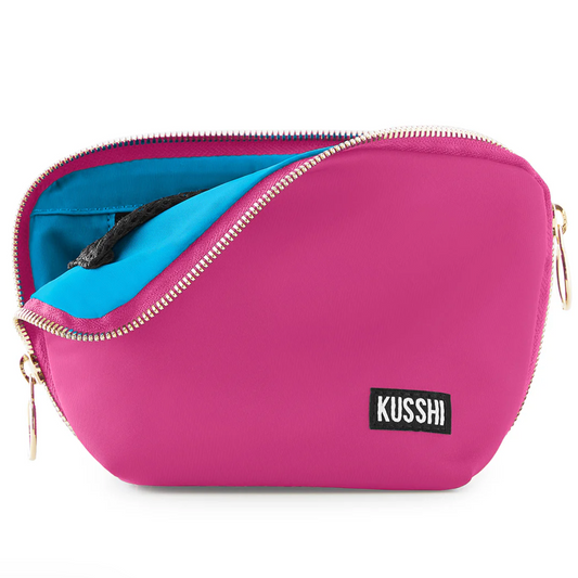 Pink Everyday Makeup Bag (Teal Interior)