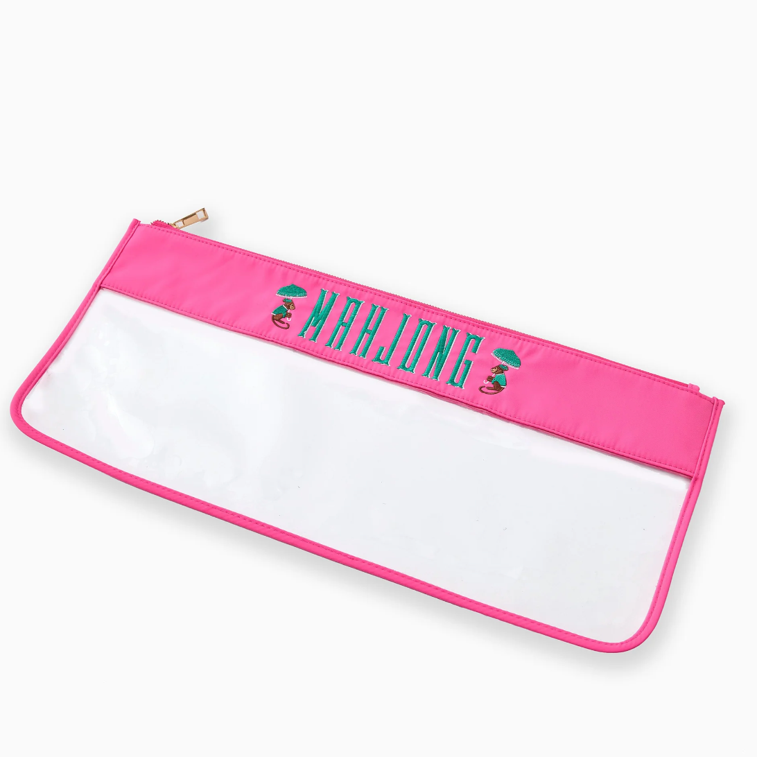 Pink Monkey Mahjong Bag