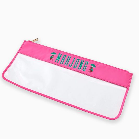 Pink Monkey Mahjong Bag